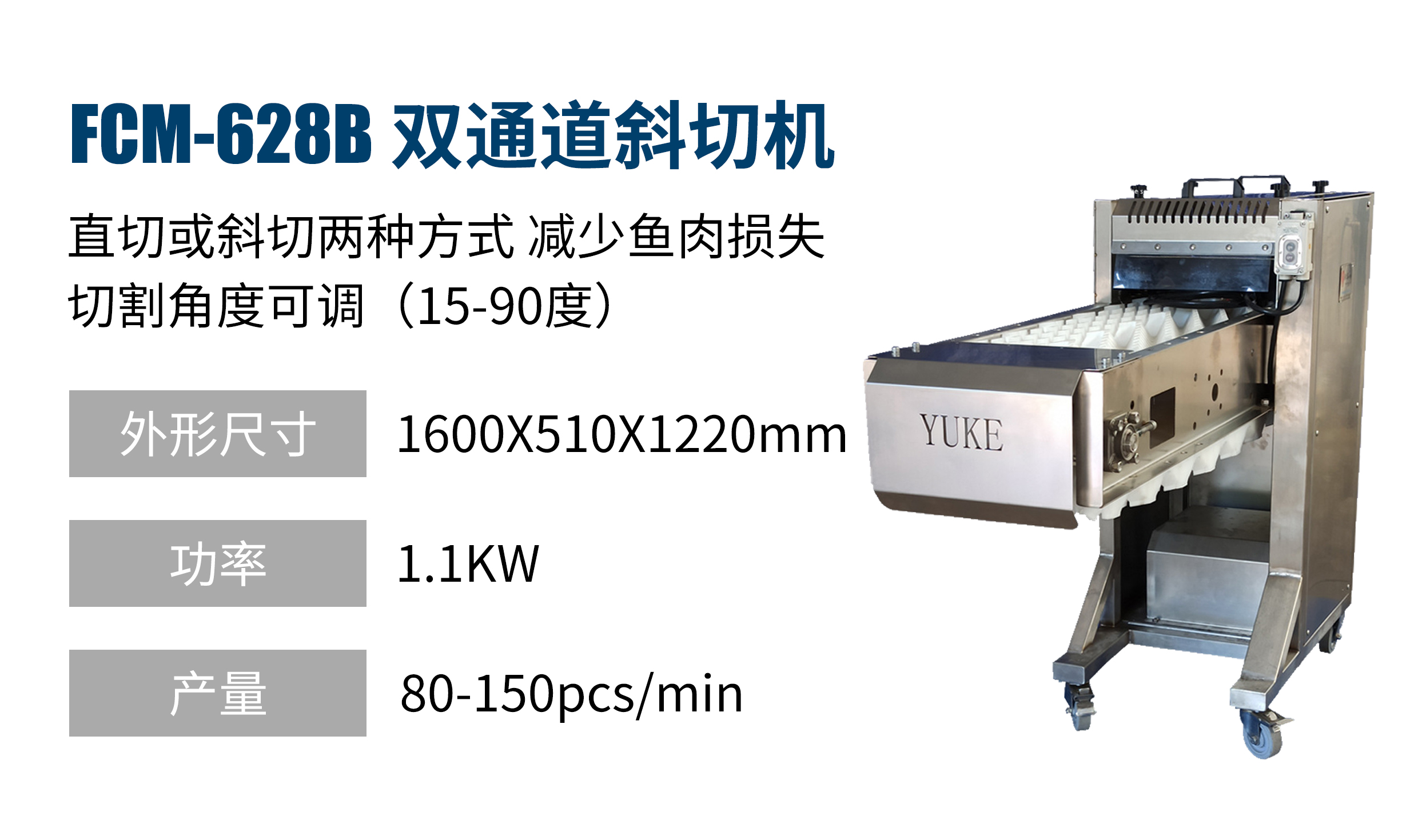 Dual channel Fish Beveling Machine